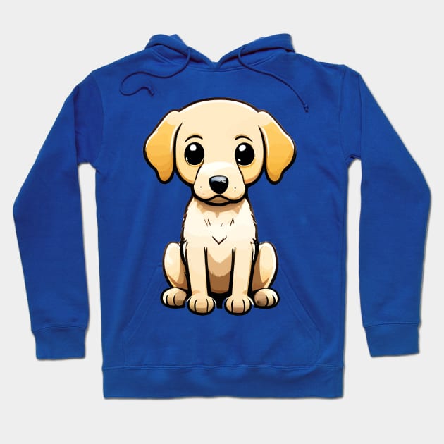 Kawaii Yellow Labrador Retriever Dog Hoodie by tdraw